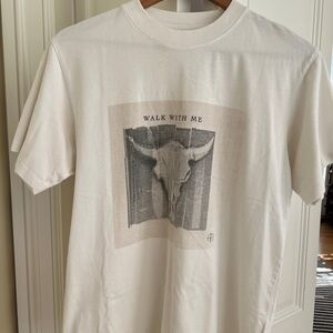 Anine Bing White 'Walk With Me' Graphic Tee